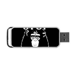 Stop Animal Abuse - Chimpanzee  Portable Usb Flash (two Sides) by Valentinaart