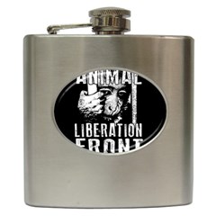 Animal Liberation Front - Chimpanzee  Hip Flask (6 Oz) by Valentinaart