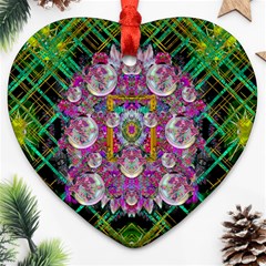 The Most Beautiful Planet Is Earth On The Sky Heart Ornament (two Sides) by pepitasart