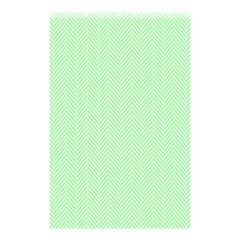    Classic Mint Green & White Herringbone Pattern Shower Curtain 48  X 72  (small)  by PodArtist