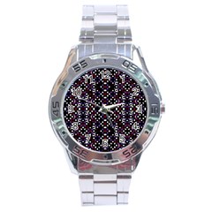 Futuristic Geometric Pattern Stainless Steel Analogue Watch by dflcprints