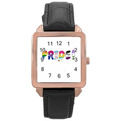 Pride Rose Gold Leather Watch  by Valentinaart