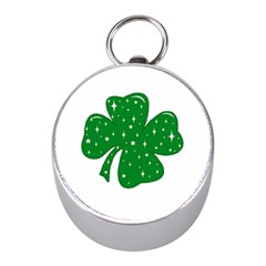 Sparkly Clover Mini Silver Compasses by Valentinaart