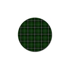 Green Plaid Pattern Golf Ball Marker by Valentinaart