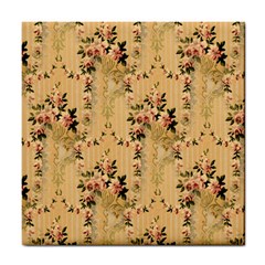 Vintage Floral Pattern Tile Coasters by paulaoliveiradesign