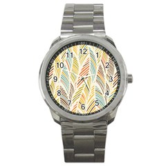 Decorative  Seamless Pattern Sport Metal Watch by TastefulDesigns