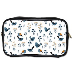 Spring Flowers And Birds Pattern Toiletries Bags by TastefulDesigns