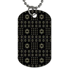 Dark Ethnic Stars Motif Pattern Dog Tag (one Side) by dflcprints