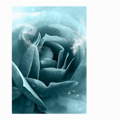 Beautiful Blue Roses With Water Drops Small Garden Flag (two Sides) by FantasyWorld7