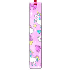 Cute Unicorn Pattern Large Book Marks by Valentinaart