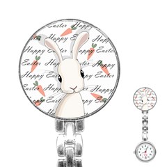 Easter Bunny  Stainless Steel Nurses Watch by Valentinaart