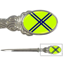 Stripes Angular Diagonal Lime Green Letter Openers by Nexatart