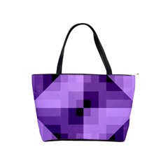 Purple Geometric Cotton Fabric Shoulder Handbags by Nexatart