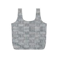 Texture Wood Grain Grey Gray Full Print Recycle Bags (s) 