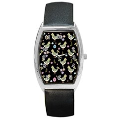 Easter Pattern Barrel Style Metal Watch by Valentinaart