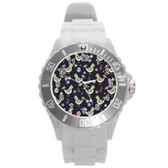 Easter Pattern Round Plastic Sport Watch (l) by Valentinaart