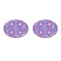 Cracked Oriental Ornate Pattern Cufflinks (oval) by dflcprints