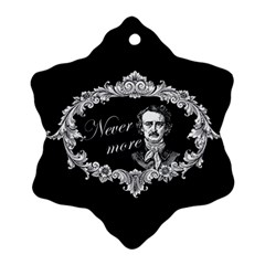 Edgar Allan Poe  - Never More Ornament (snowflake) by Valentinaart