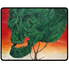 Skull Hedge Fleece Blanket (medium)  by redmaidenart