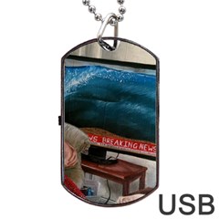 Breaking News Dog Tag Usb Flash (one Side) by redmaidenart