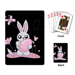 Easter Bunny  Playing Card by Valentinaart