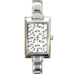 Birds Pattern Photo Collage Rectangle Italian Charm Watch by dflcprints