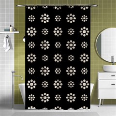 Dark Stylized Floral Pattern Shower Curtain 48  X 72  (small)  by dflcprints