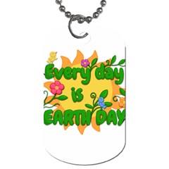 Earth Day Dog Tag (one Side) by Valentinaart