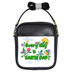 Earth Day Girls Sling Bags by Valentinaart