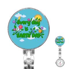 Earth Day Stainless Steel Nurses Watch by Valentinaart