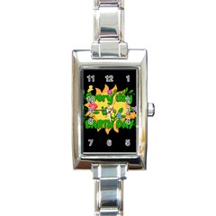 Earth Day Rectangle Italian Charm Watch by Valentinaart