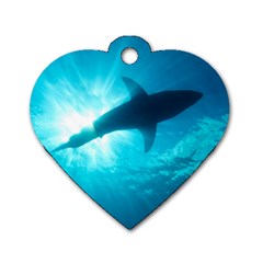 Great White Shark 6 Dog Tag Heart (two Sides) by trendistuff