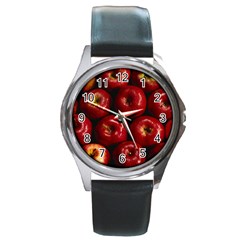 Apples 2 Round Metal Watch by trendistuff