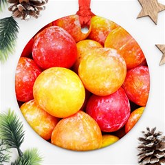 Apricots 1 Round Ornament (two Sides)