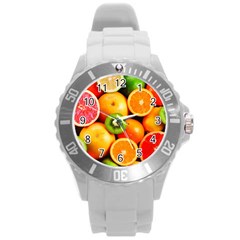 Mixed Fruit 1 Round Plastic Sport Watch (l) by trendistuff