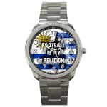 Football is my religion Sport Metal Watch Front