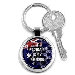 Football Is My Religion Key Chains (round)  by Valentinaart