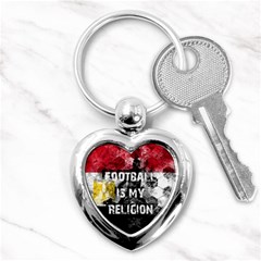 Football Is My Religion Key Chains (heart)  by Valentinaart