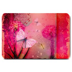 Wonderful Butterflies With Dragonfly Large Doormat 