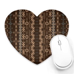 African Style Vector Pattern Heart Mousepads by Sapixe