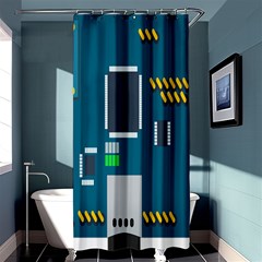 Amphisbaena Two Platform Dtn Node Vector File Shower Curtain 36  X 72  (stall)  by Sapixe