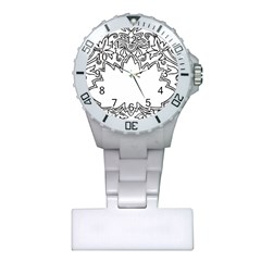 Bouquet Flower Decoration Pattern Plastic Nurses Watch by Sapixe