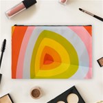 Graffiti Orange Lime Power Blue and pink spherical abstract retro pop art design Cosmetic Bag (Large)  Front