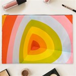 Graffiti Orange Lime Power Blue and pink spherical abstract retro pop art design Cosmetic Bag (XXL)  Front