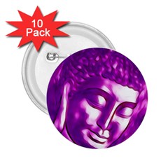 Purple Buddha Art Portrait 2 25  Buttons (10 Pack)  by yoursparklingshop