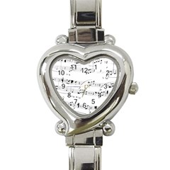 Abuse Background Monochrome My Bits Heart Italian Charm Watch by Nexatart