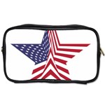 A Star With An American Flag Pattern Toiletries Bags 2-Side Front