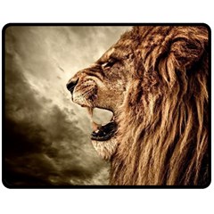 Roaring Lion Fleece Blanket (medium)  by Nexatart