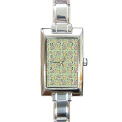 Hamster Pattern Rectangle Italian Charm Watch