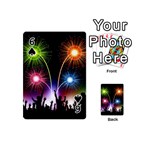 Happy New Year 2017 Celebration Animated 3d Playing Cards 54 (Mini)  Front - Spade6